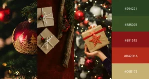 Christmas reds and green Color Palette