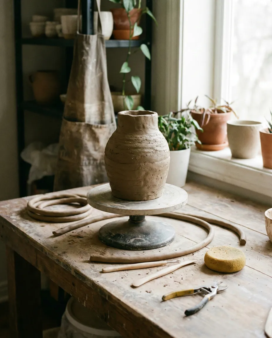Coil Pottery Vase on the Wheel – Creative Ceramic Techniques 