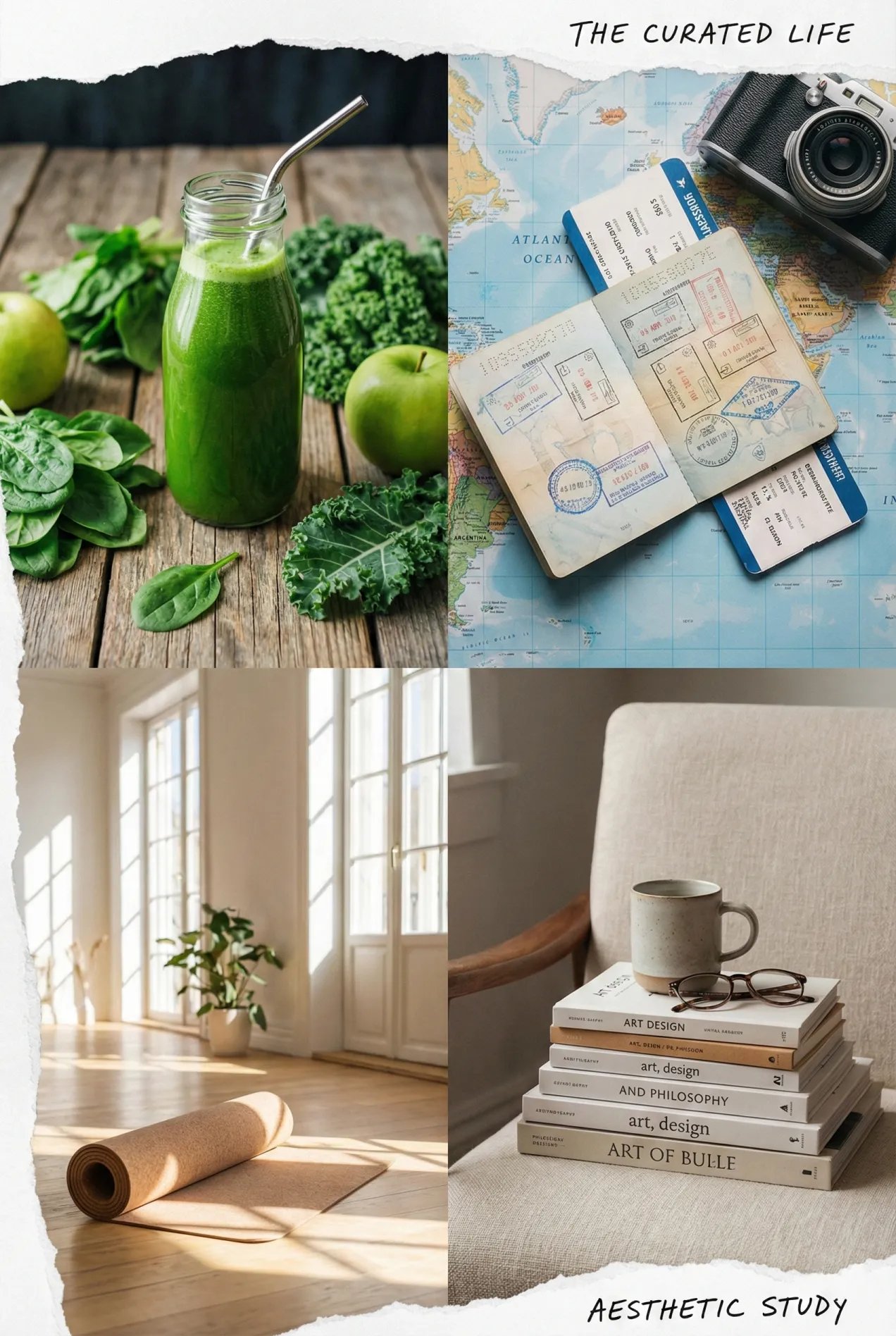 Visualize your dream life with this curated aesthetic vision board. A perfect mix of wellness, travel, and lifestyle inspo to keep you motivated. ✈️🧘‍♀️ #visionboard #inspo #lifestyle